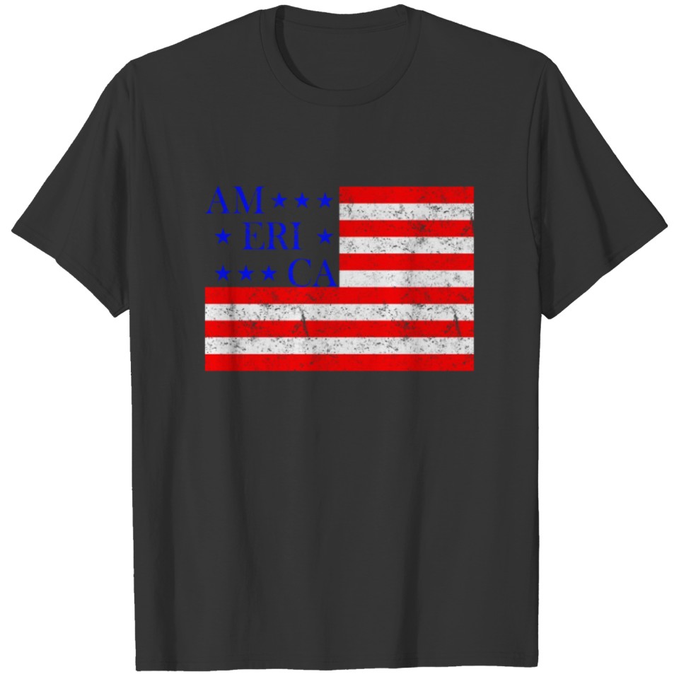 4th of July American Flag T-shirt