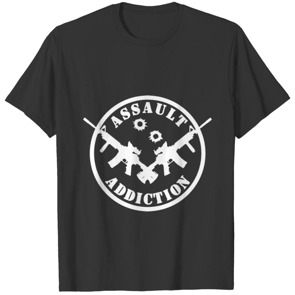 Assault Addiction Assault rifle amendment ar ak li T-shirt