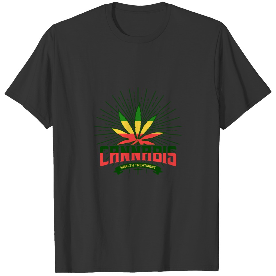 Cannabis Medical Herb Colored T Shirts