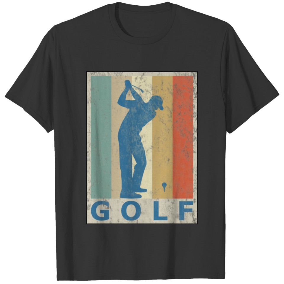Retro Vintage Style Golf Player Golfer Sports Game T Shirts
