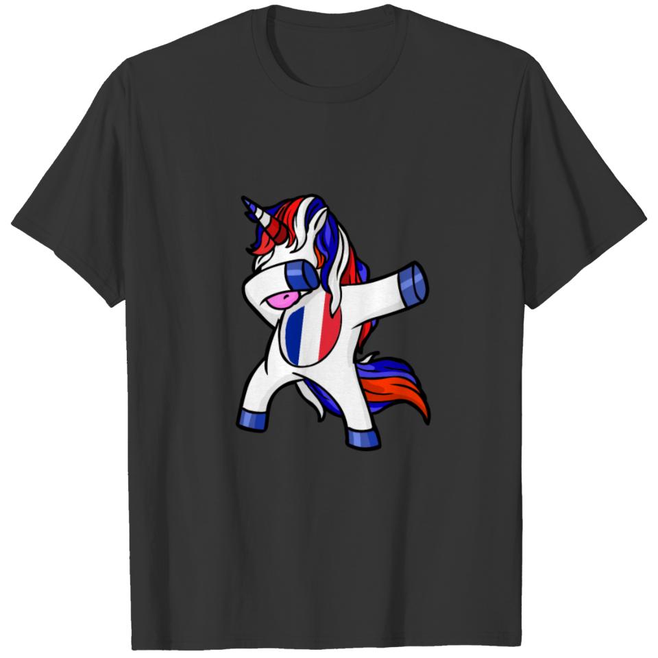 France Soccer Unicorn Fan T-shirt