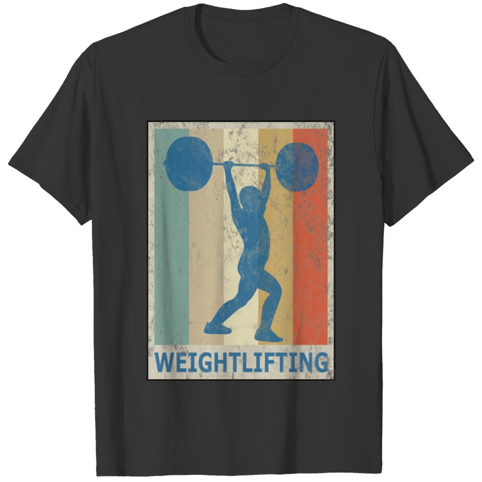 Retro Vintage Style Weightlifting Fitness Gym T Shirts