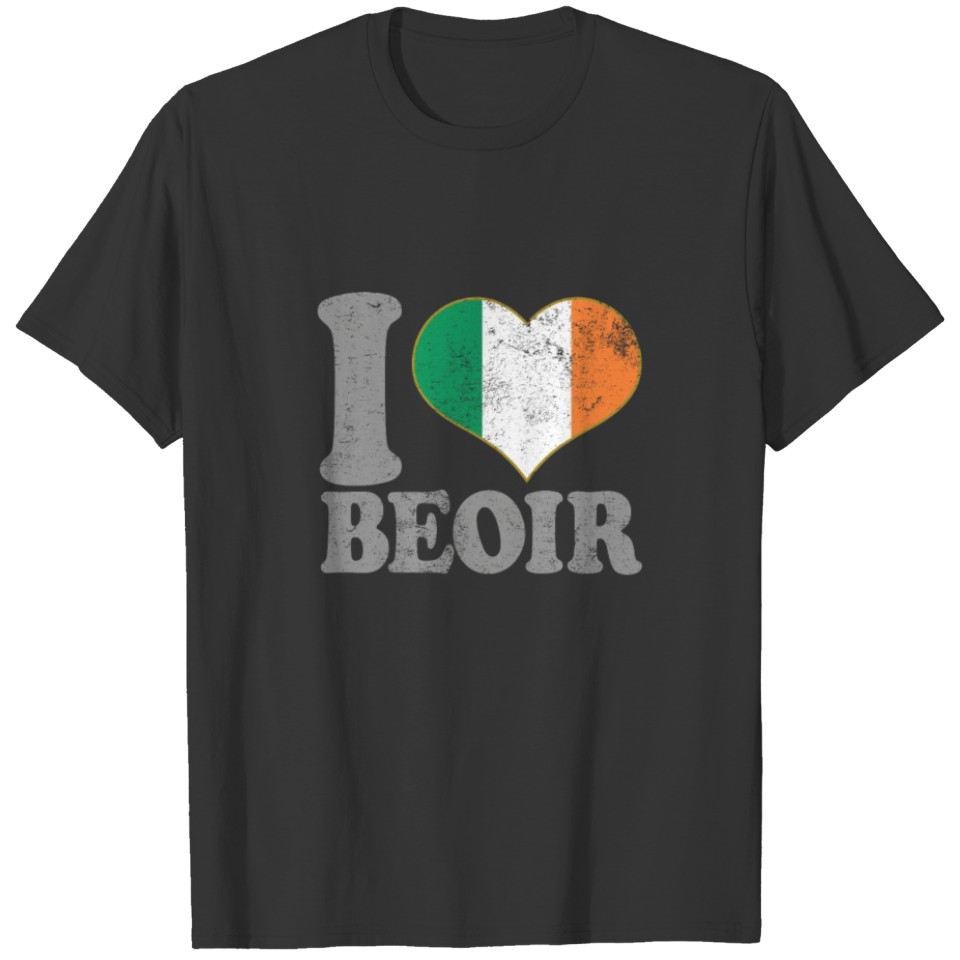 I Love Beoir Ireland Irish Flag Pride Beer T-shirt