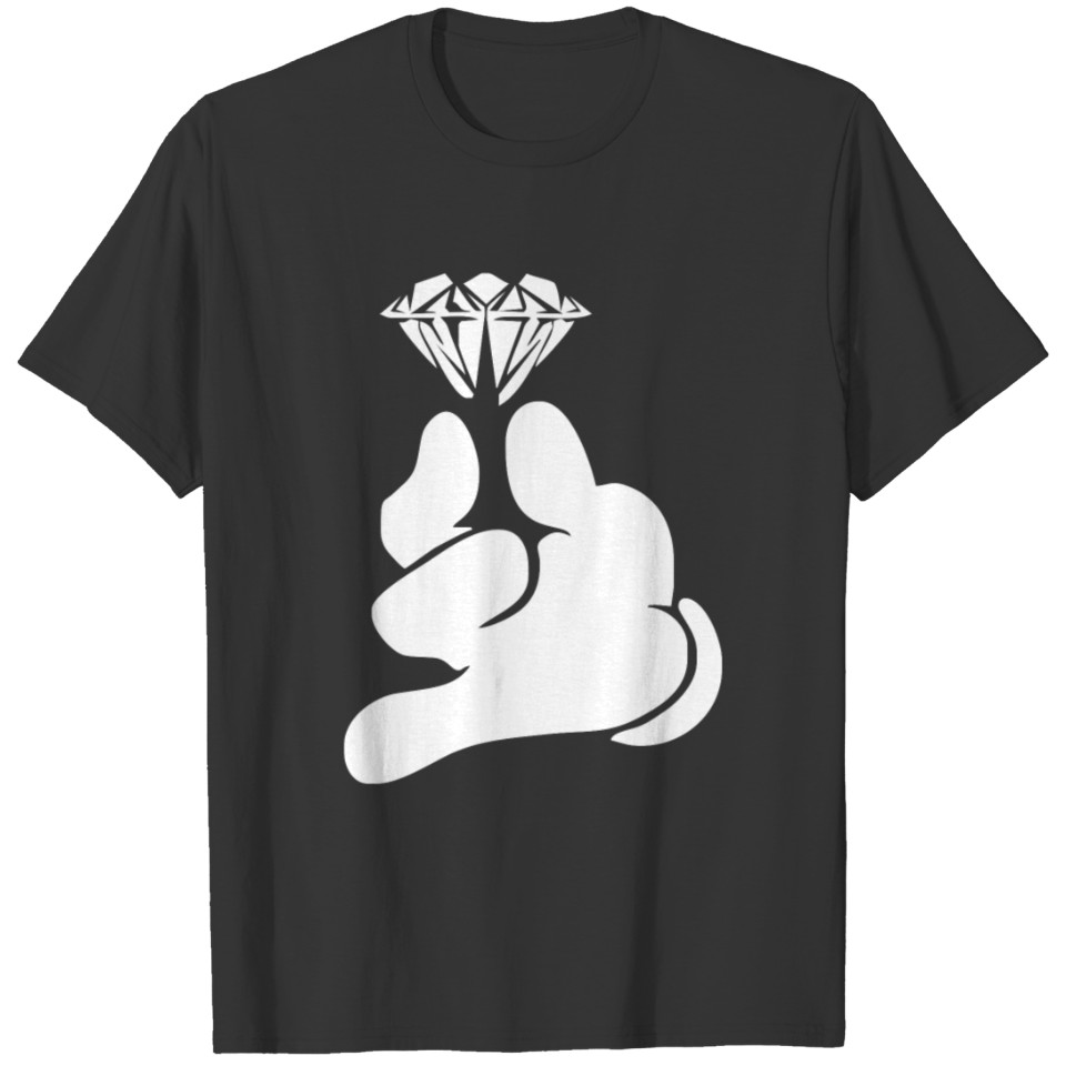 Cartoon Hands HOLDING Diamond T-shirt
