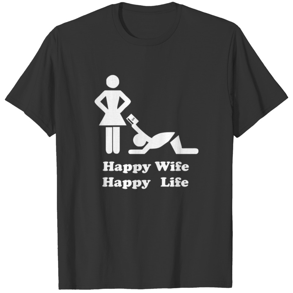Happy Wife Happy Life Funny T Shirts