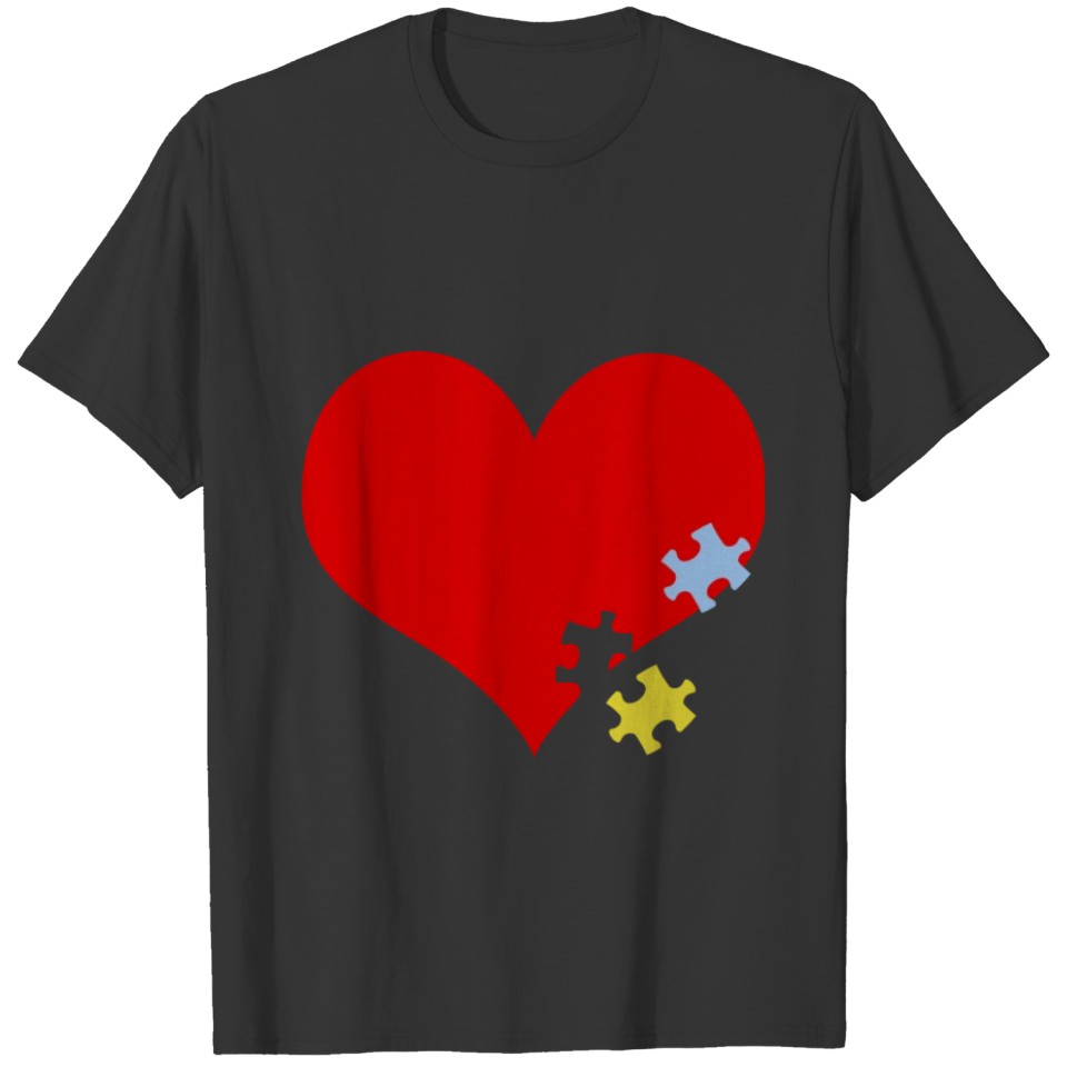 Children Cancer Therapy Art Autism Awareness Hart T-shirt