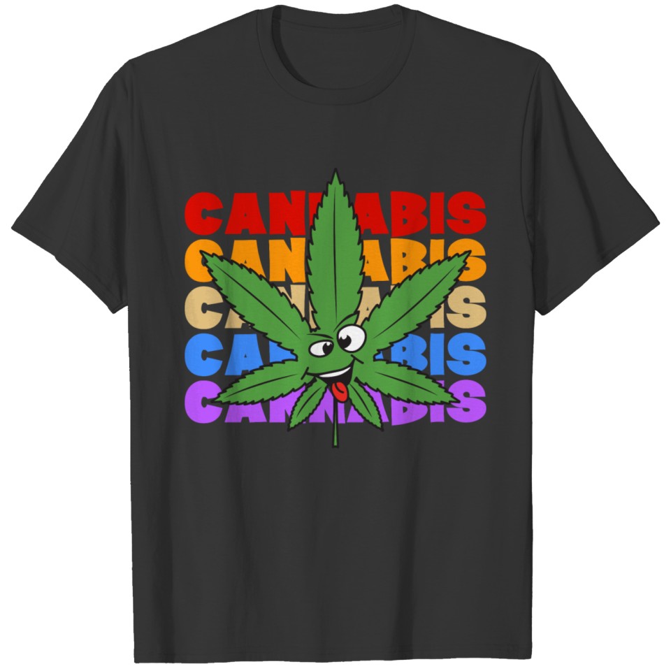 Retro Vintage Pop Art Style Marijuana Hemp Grass T Shirts