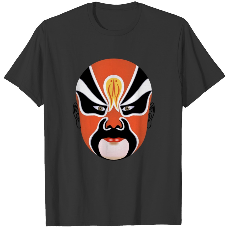 Chinese Opera Face （Orange） T Shirts