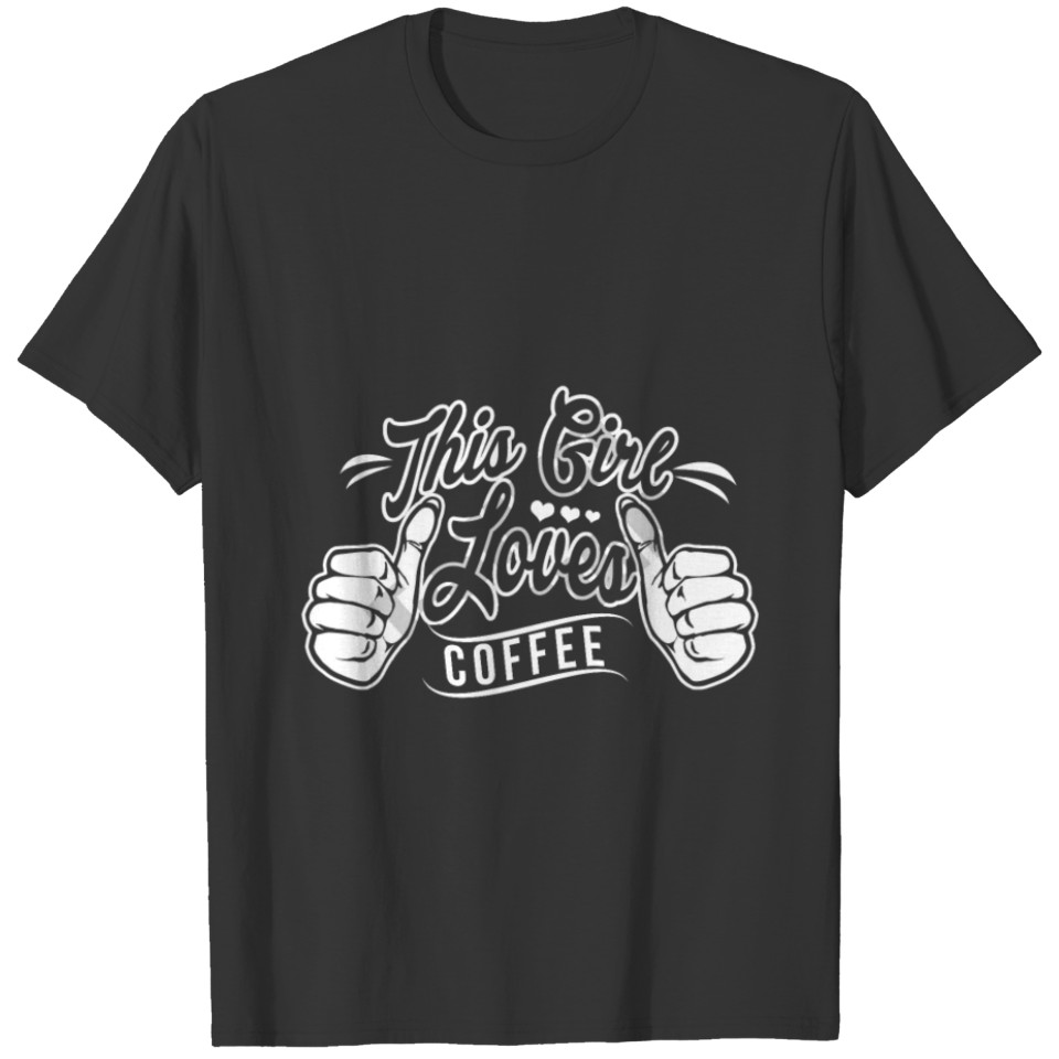 Tattoo Shirt Design Girl Loves Coffee T-shirt