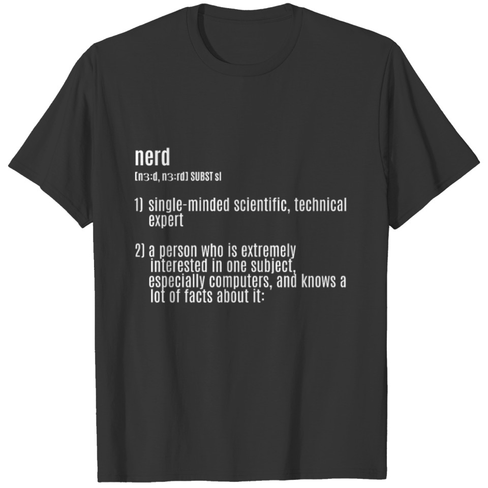 Definition nerd dictionary T-shirt