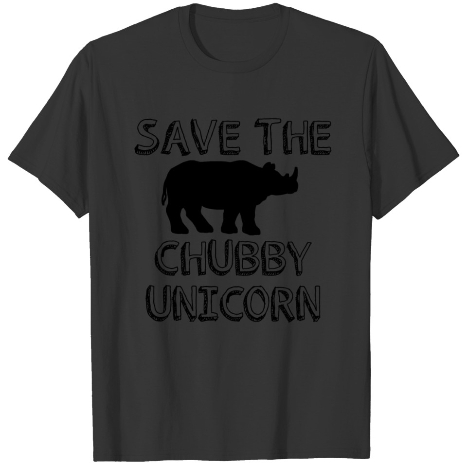 save the chubby unicorn rhino funny gift tee T-shirt