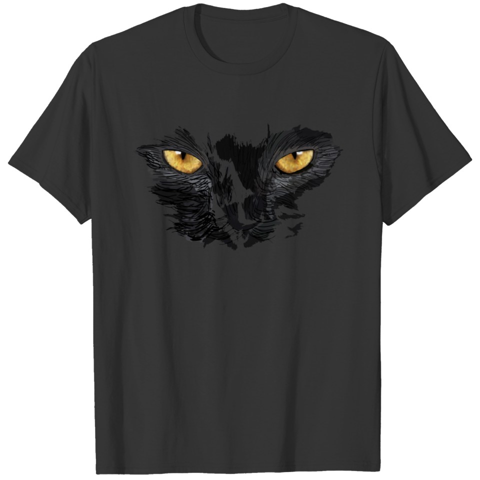 Cat eyes, drawing, Cat lovers, 3d, gift T-shirt