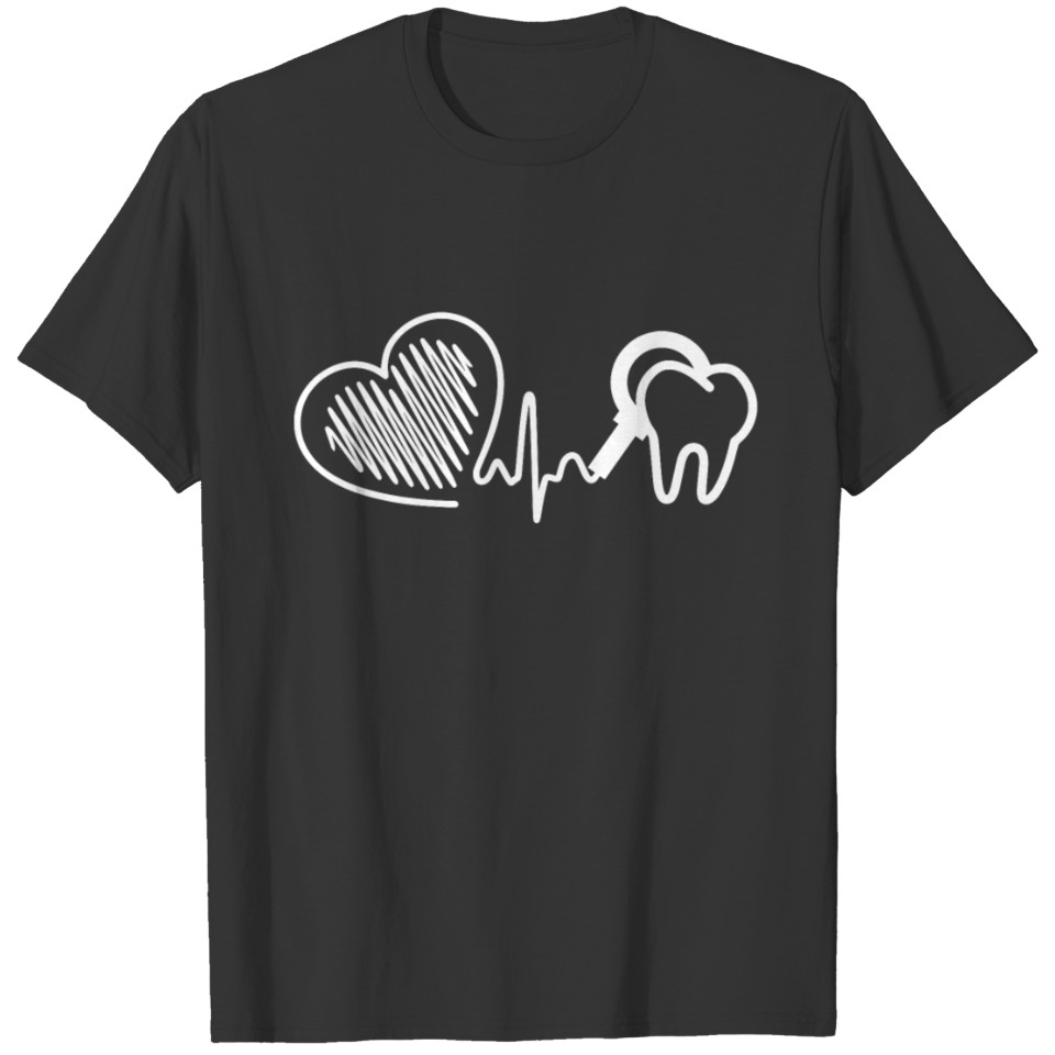 Dental Assistant Heartbeat Shirt T-shirt