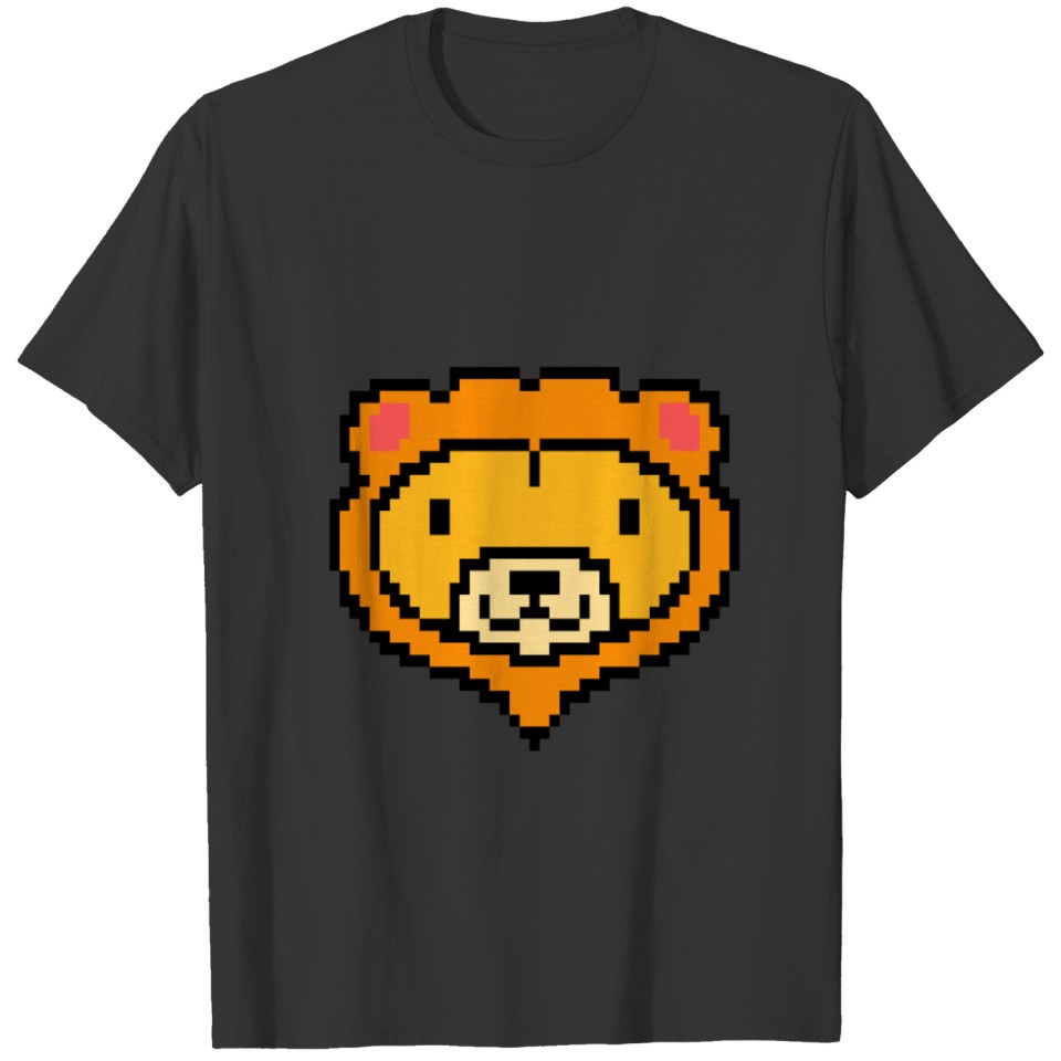 Pixel Lion Game Console Computer 16 Bit children T-shirt