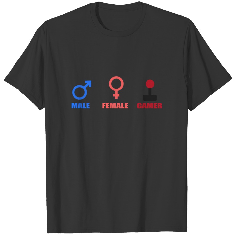 Gamer man woman gender gamer gamepad humor T-shirt