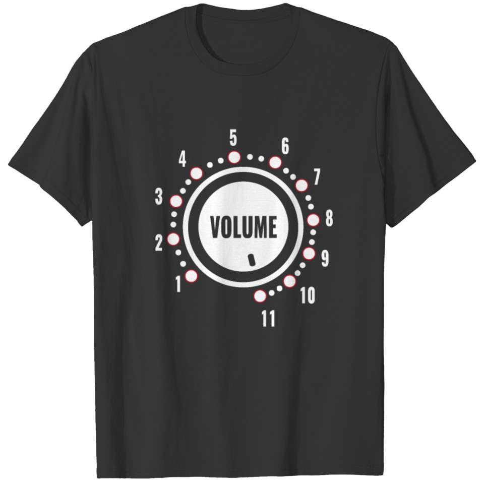 Volume Knob To Maximum 11 Guitar Music Band Gift T-shirt
