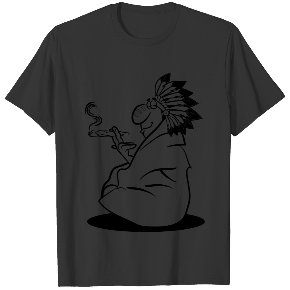 indian chief kiffen joint humorous T-shirt