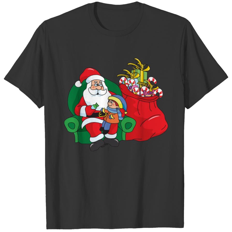 Xmas Merry Christmas Winter Santa Claus Candy T-shirt