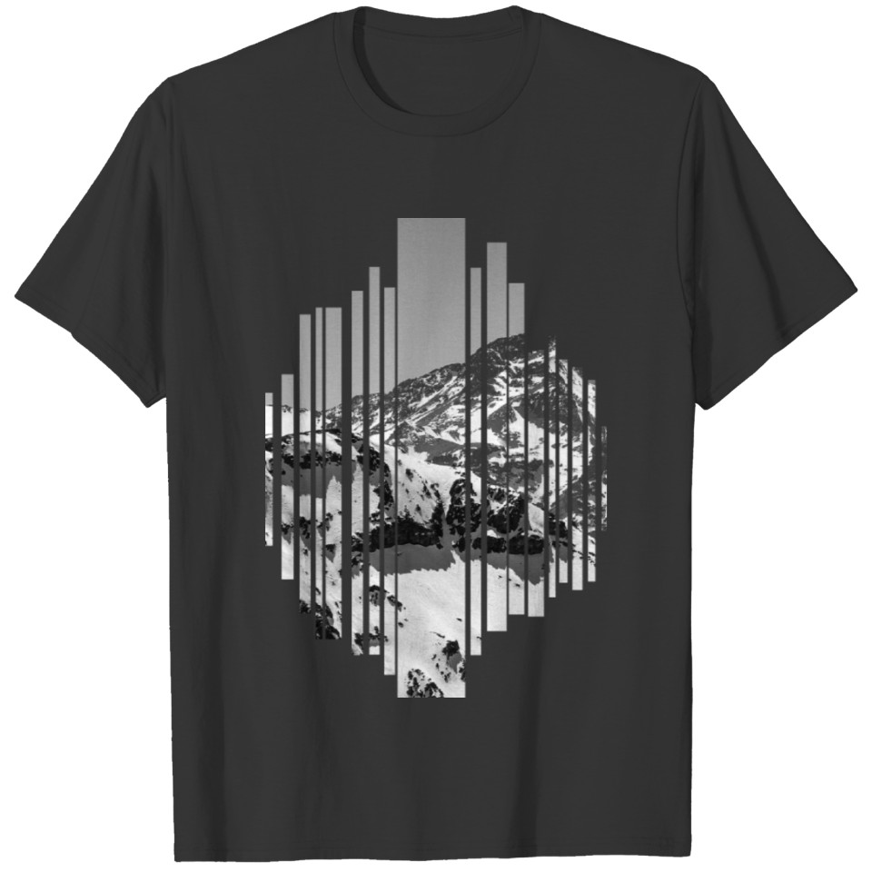 Mountains black-and-white T-shirt