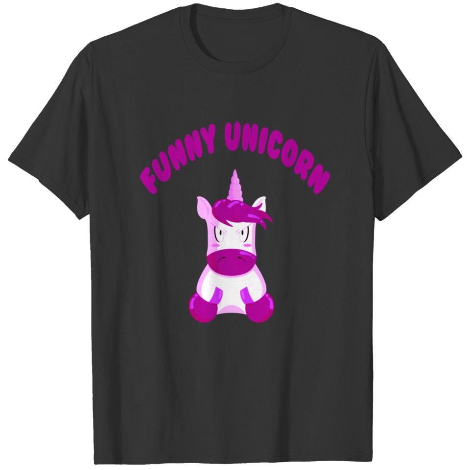 Funny Unicorn purple T Shirts