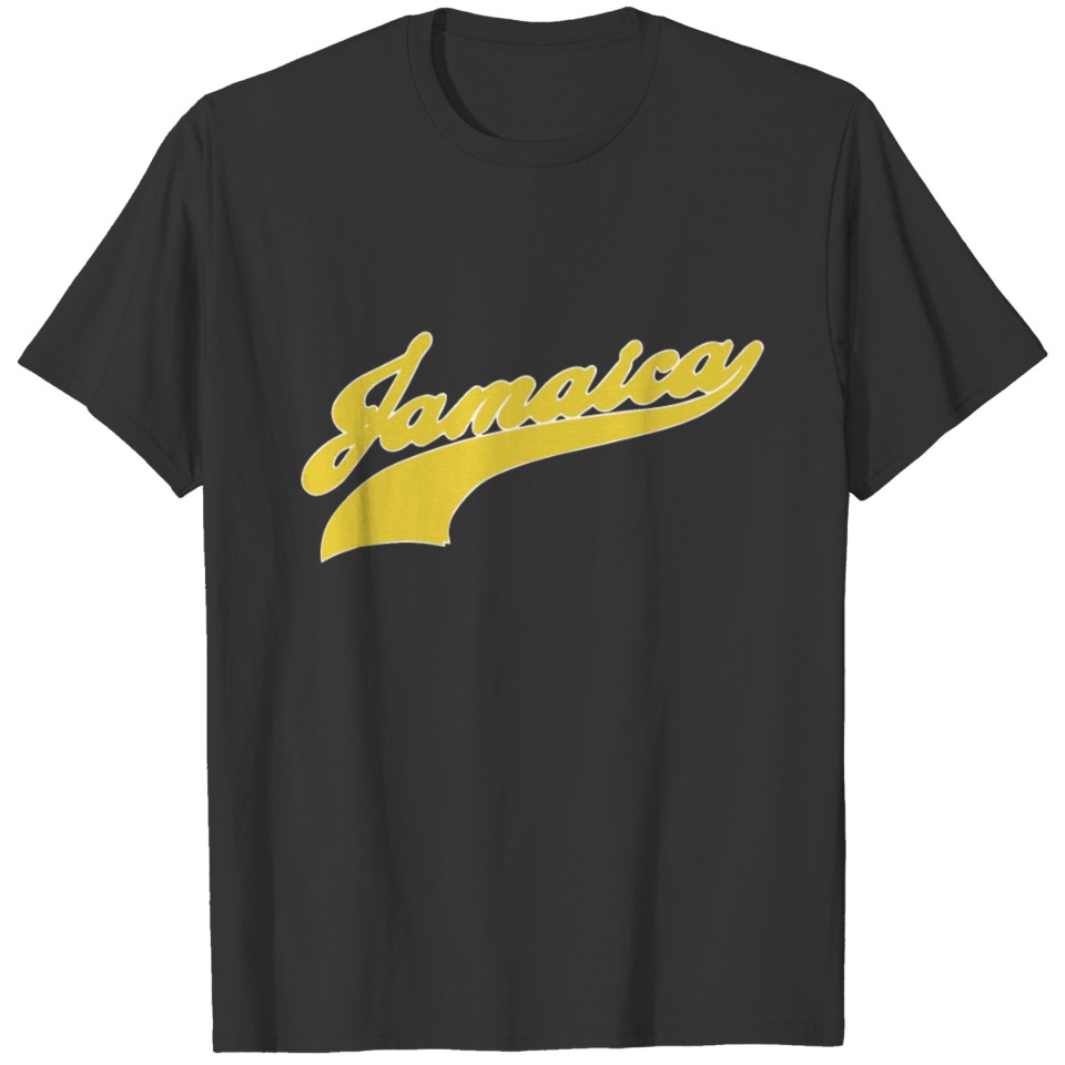 amaica Ladies Jamaica Script Font Baseball Style T T Shirts