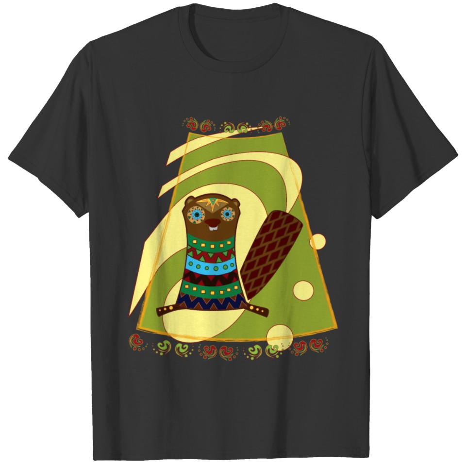 Native American Zodiac Beaver-4 (Taurus) T Shirts