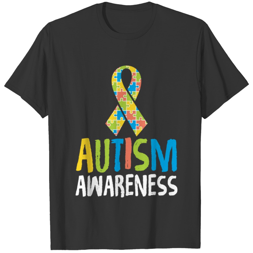 Cute Autism Awareness Ribbon Autistic Supporter T-shirt