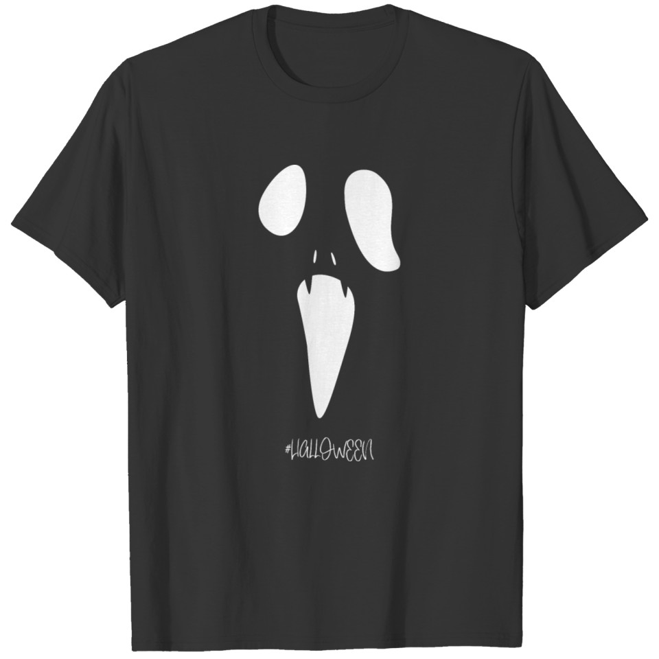 Halloween ghost zombie face gift idea costume T-shirt