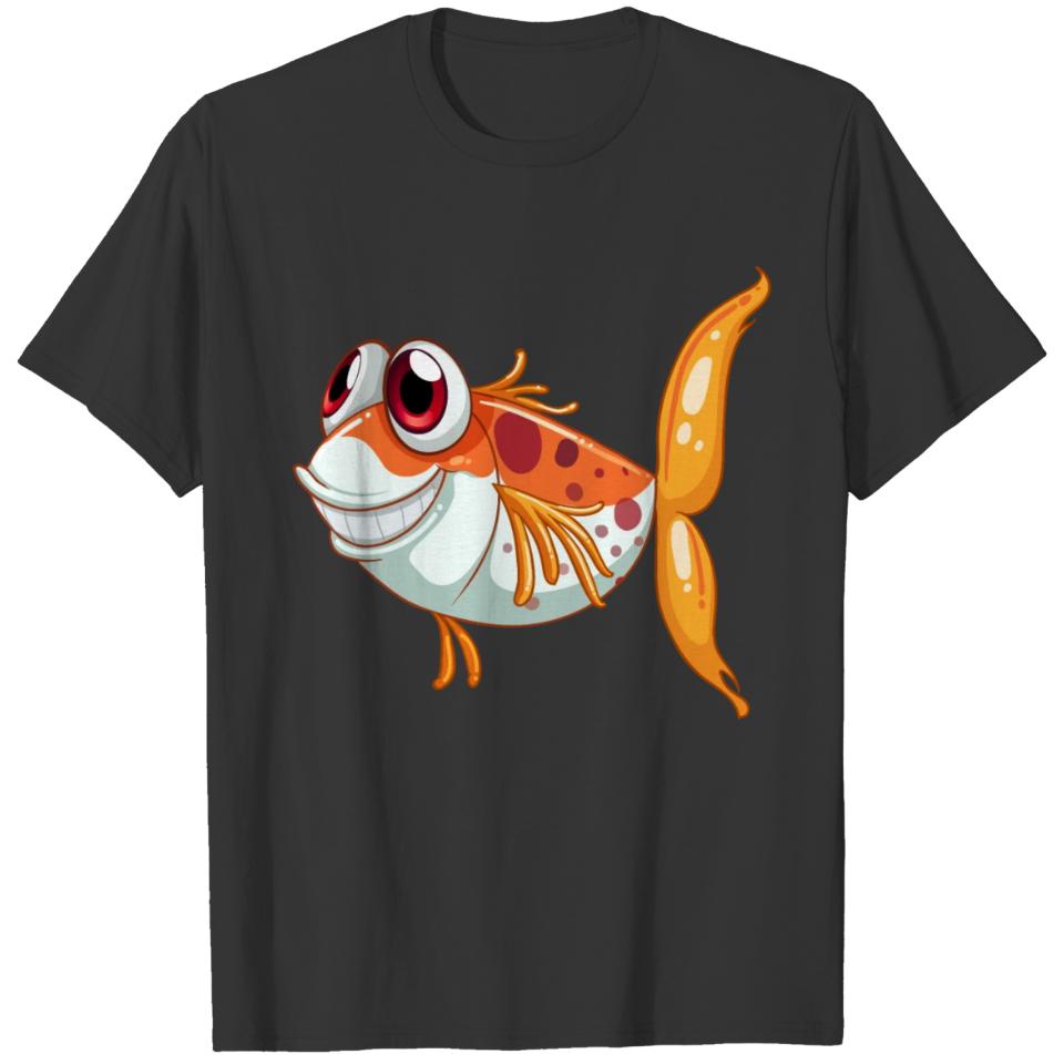 cartoon colored fish T-shirt