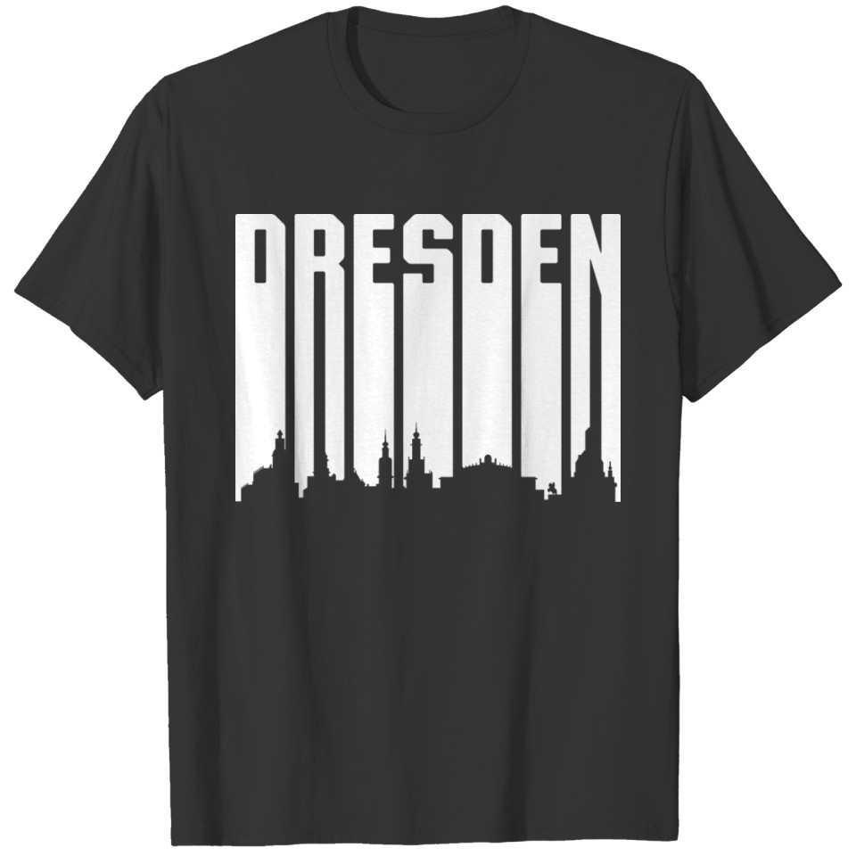 Retro Font Dresden - White Font T Shirts