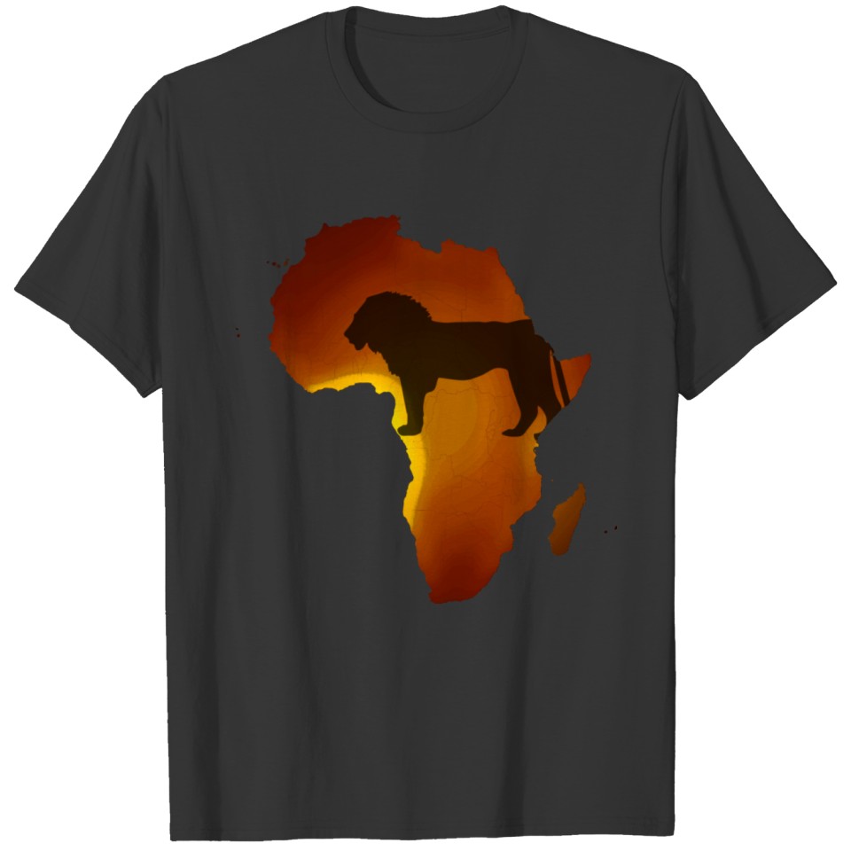 Lion Orange Africa T-shirt