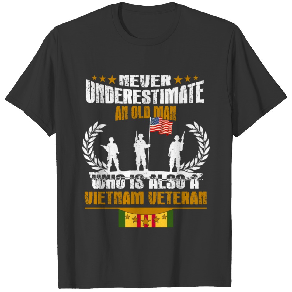 Never Underestimate the Old Man T-shirt