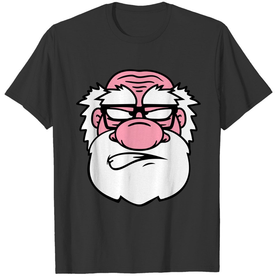 face head angry angry angry sour bad mood grandpa T-shirt