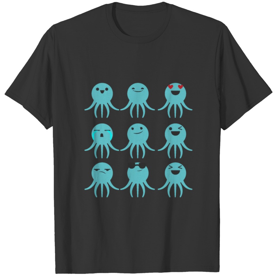 Cuttlefish Funny emotions T-shirt