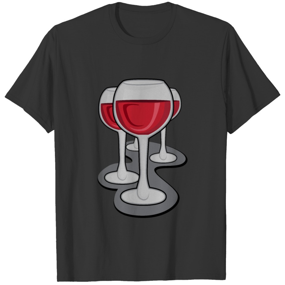 Red Whine Glasses Glas Drinking Wine T Shirts