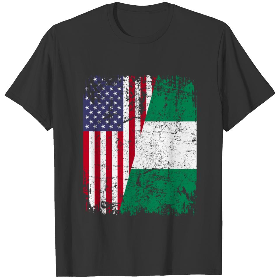 NIGERIAN ROOTS | American Flag | NIGERIA Gift T-shirt