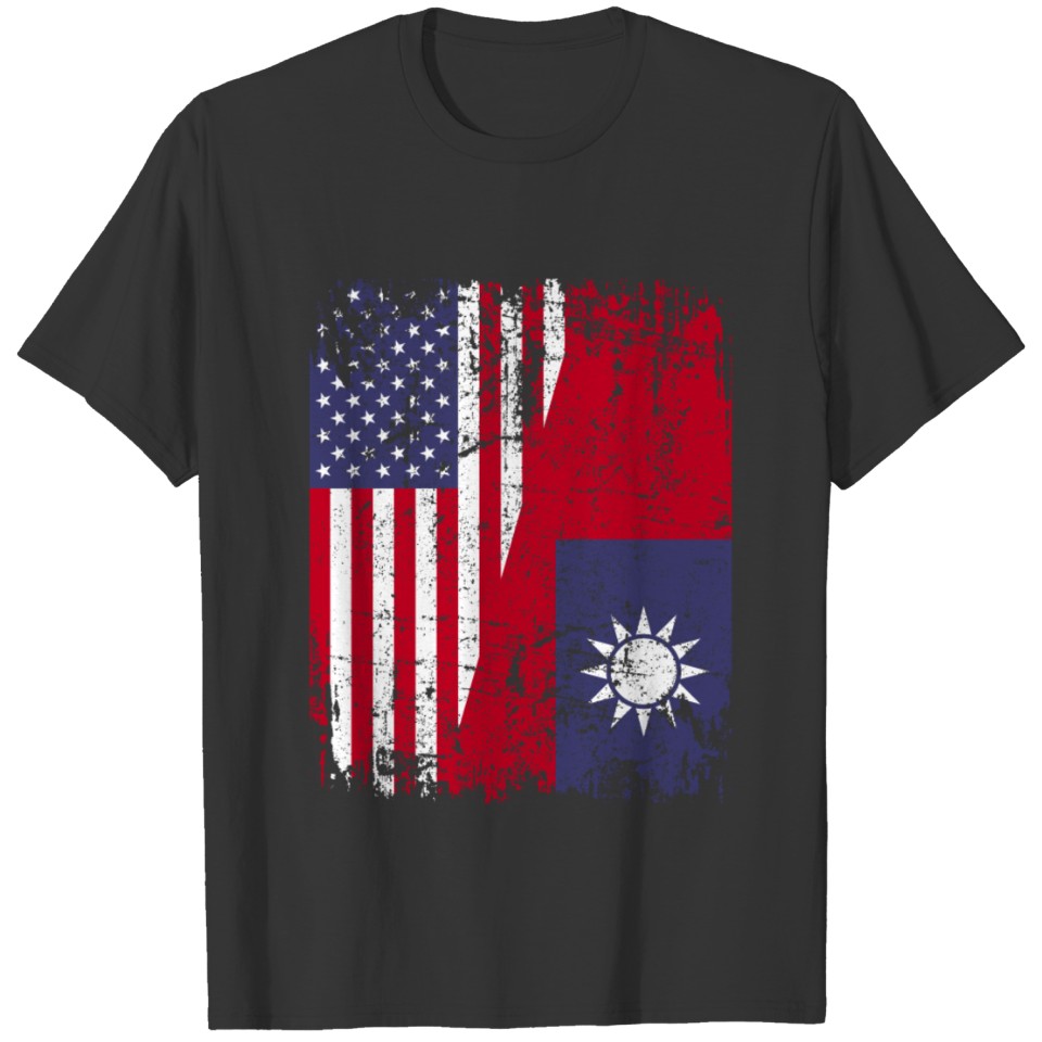 TAIWANESE ROOTS | American Flag | TAIWAN T-shirt
