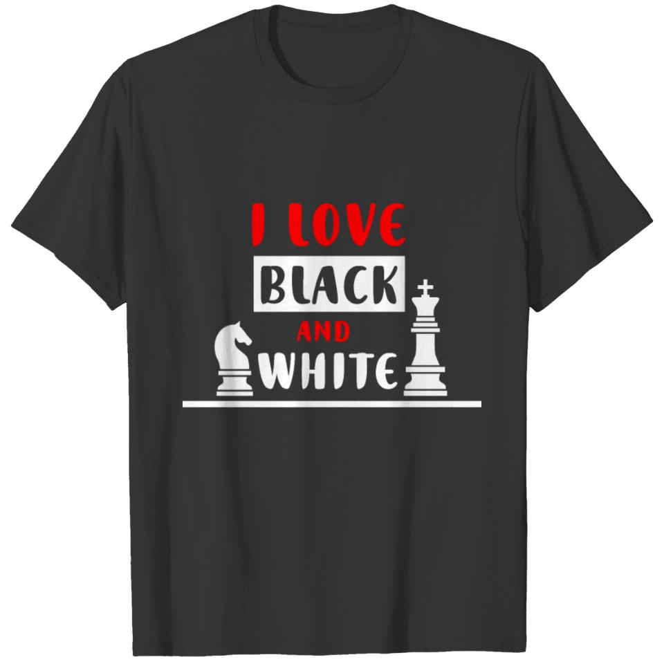 Chess Shirt - Checkmate - Strategy - black & white T-shirt