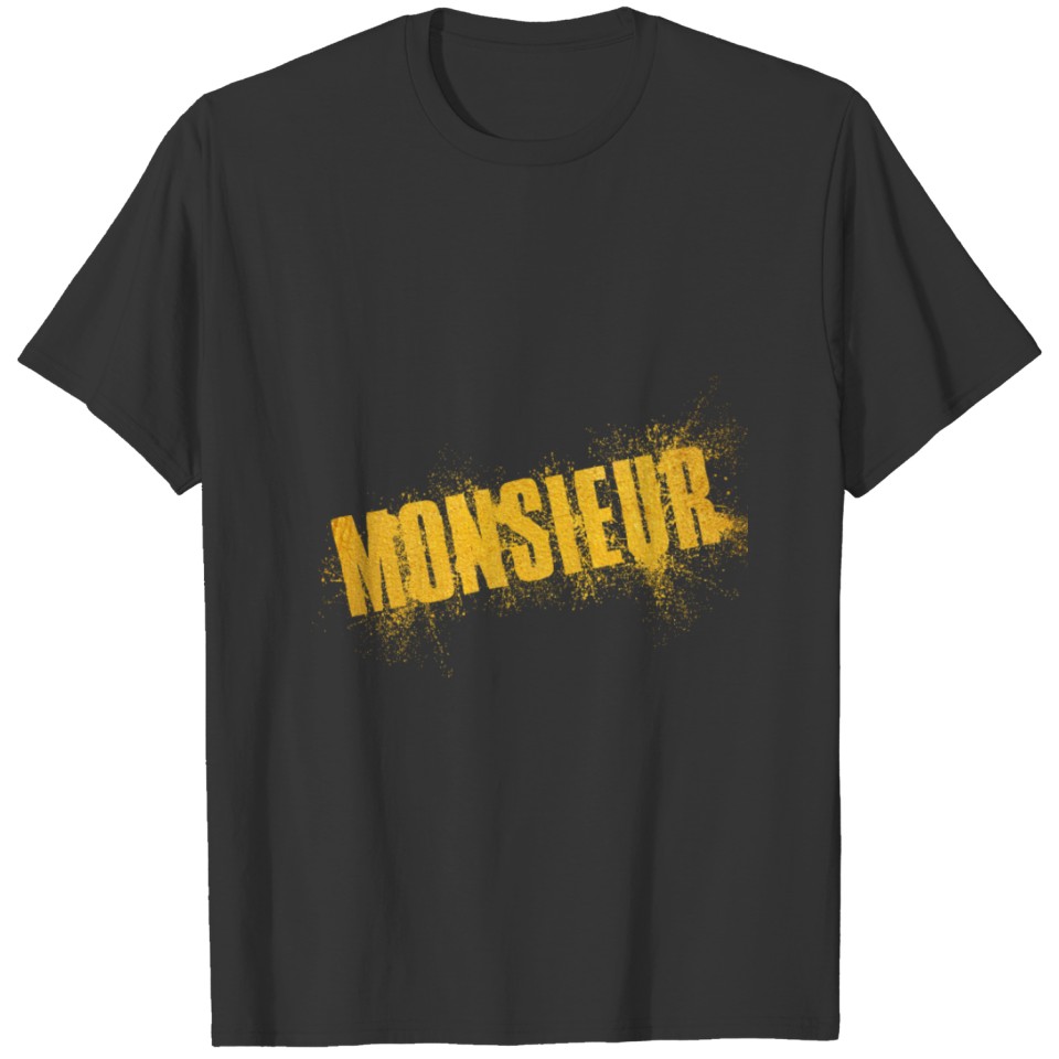 Monsieur Yellow Colorsplash Art T-shirt