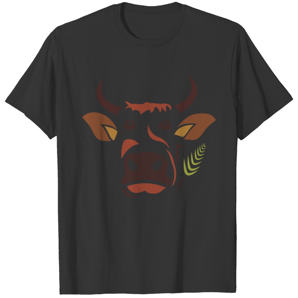 Animal head cow T-shirt