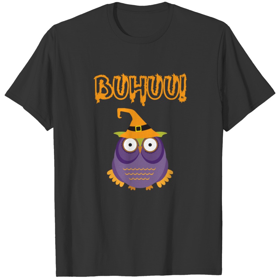 Halloween owl buhuu orange T Shirts