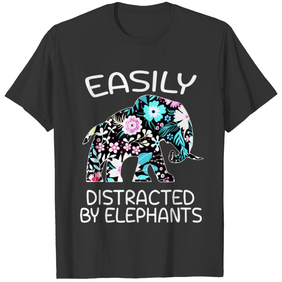 easily distracted by elephants sister T Shirts