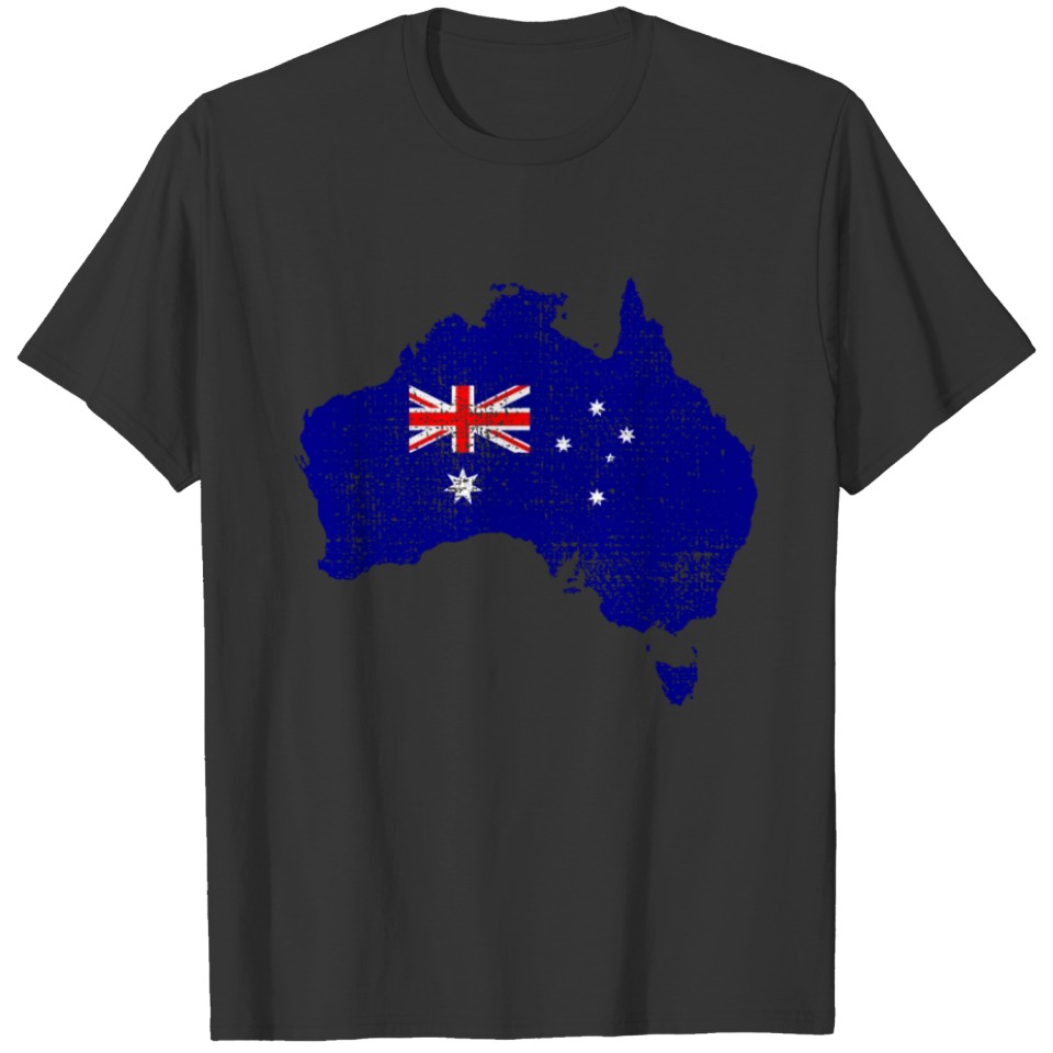 Australia country map flag T-shirt