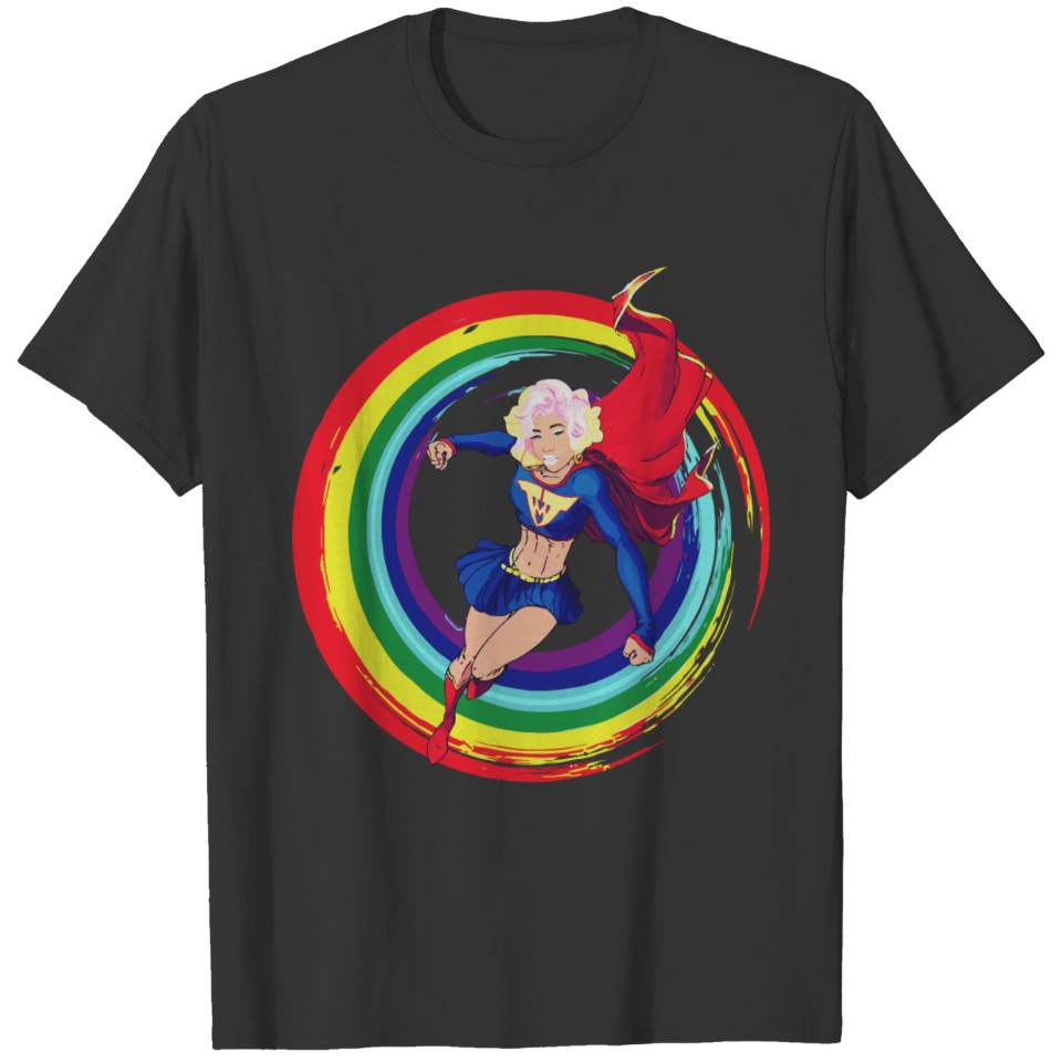 Rainbow Rap Girl Super Hero LGBT Rights Pride T Shirts