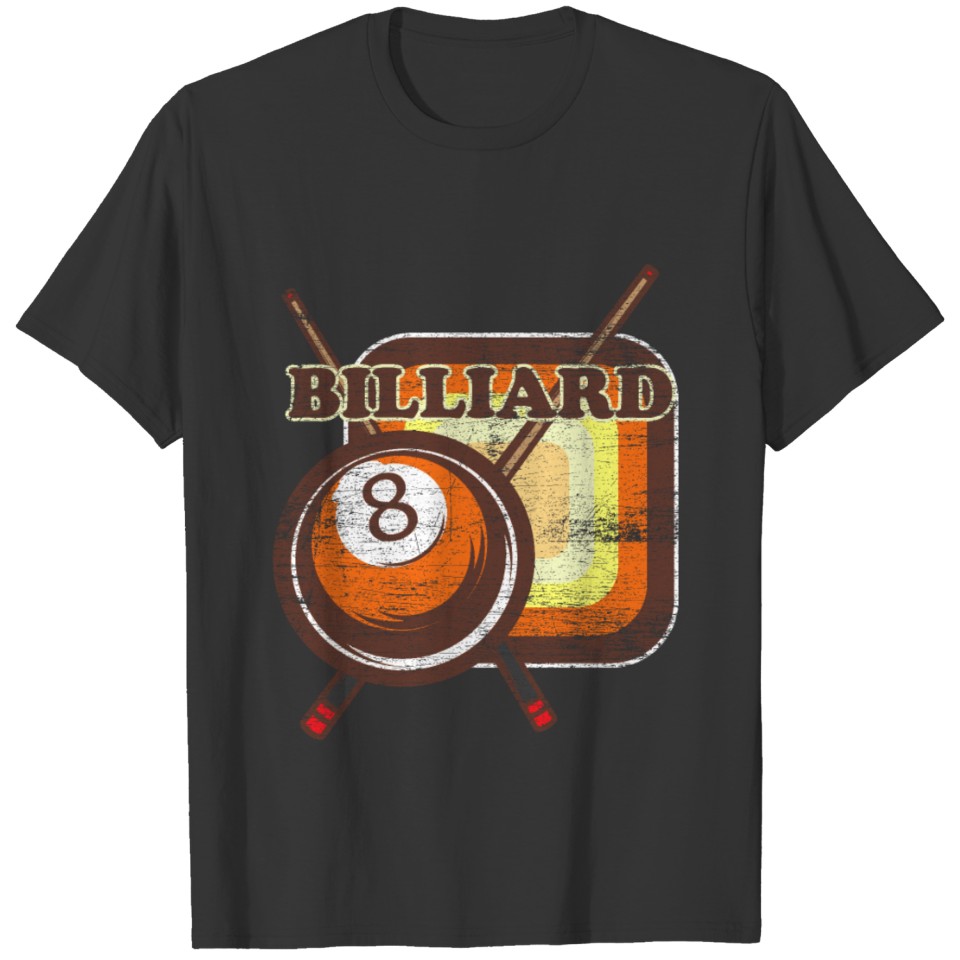 Billiard Cue Sports Pool Billiards 8 Ball Snooker T-shirt