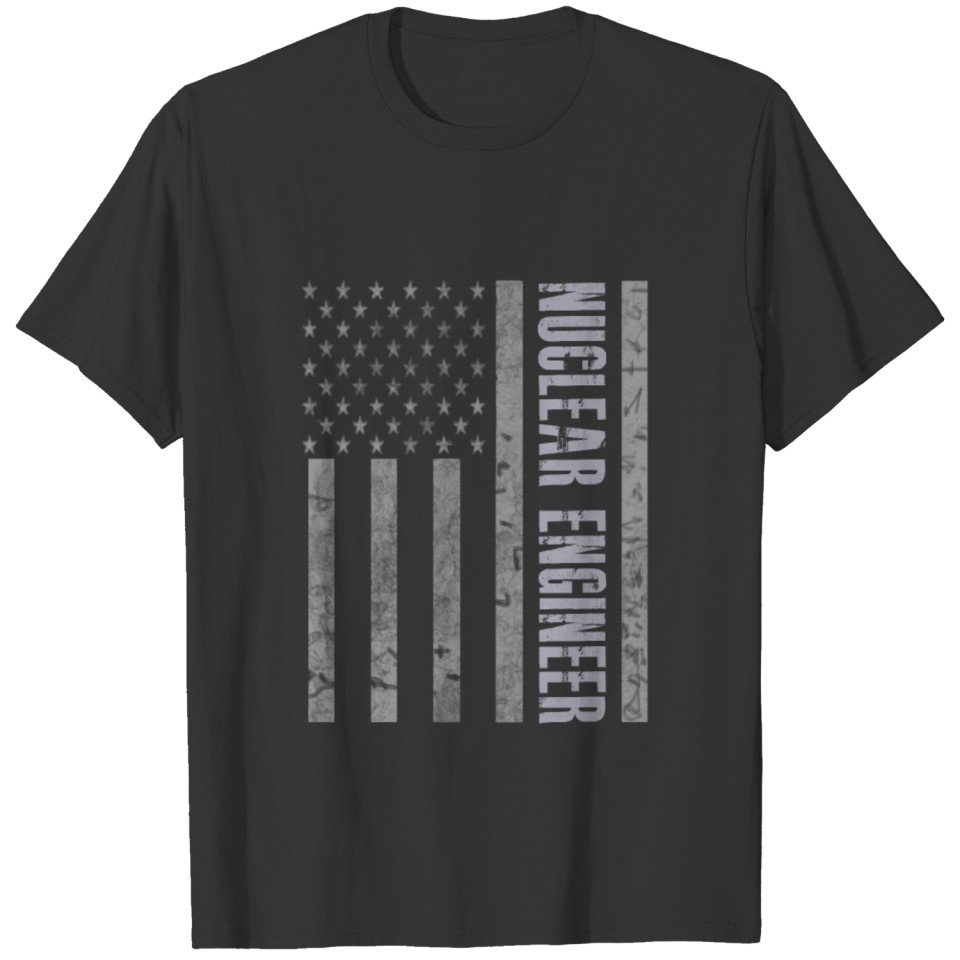 Vintage USA Nuclear Engineer American Flag Patriot T Shirts