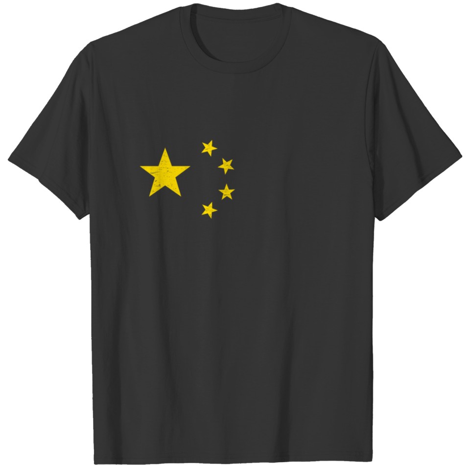 Chinese Flag Yellow Stars and Moon gift christmas T Shirts
