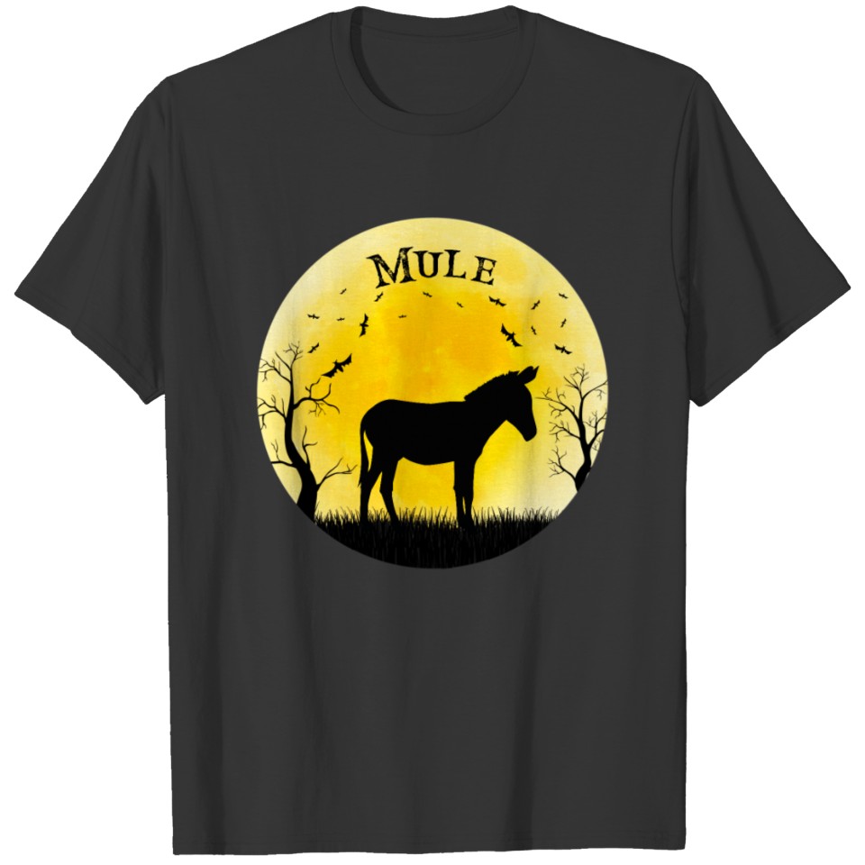 Mule Halloween Vintage Retro Moon T Shirts