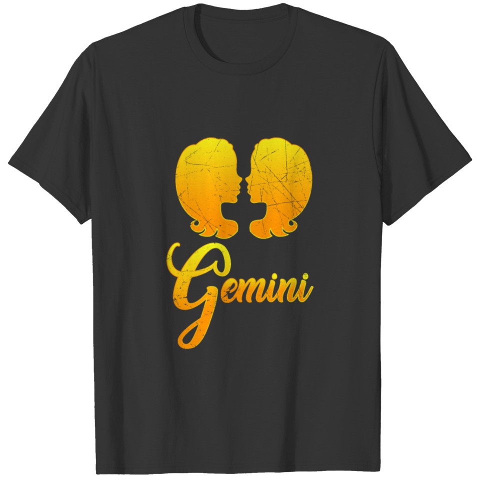 Vintage Gemini Zodiac Sign Graphic Retro T Shirts
