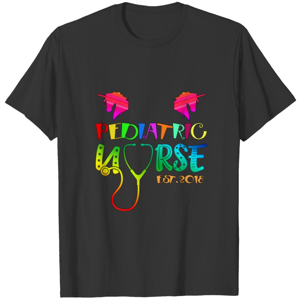 Pediatric Nurse Est. 2018 Tshirt Graduation Gift T-shirt